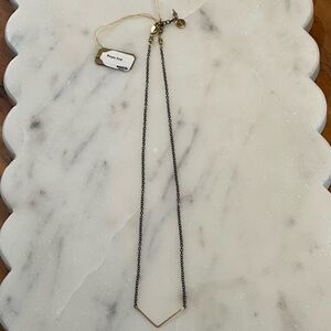 lj Two Tone Oxidized Silver and Copper Morgan Chain Necklace. New with tags